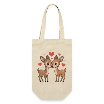 Couple de cerfs pour la Saint-Valentin - Sac à bouteille - nature - Devant