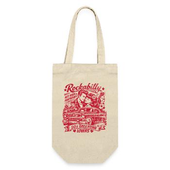 Duo d’amour rockabilly HotRod de la Saint-Valentin - Sac à bouteille - nature - Devant