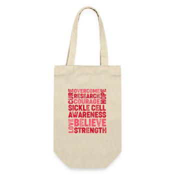 Sichelzellen Anämie - Geschenkbeutel für Flaschen - Natur - Vorne