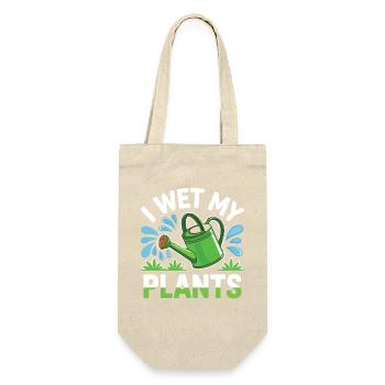 I Wet My Plants Garten Humor - Geschenkbeutel für Flaschen - Natur - Vorne