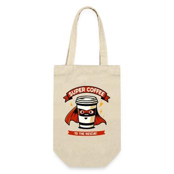Super Kaffee Retter Cup - Geschenkbeutel für Flaschen - Natur - Vorne