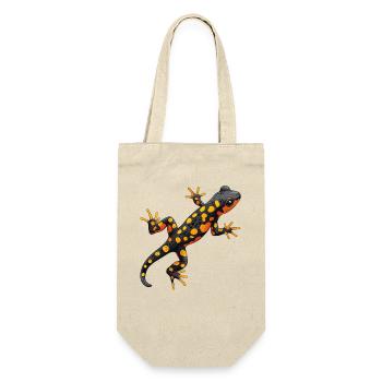 Feuersalamander Salamander - Geschenkbeutel für Flaschen - Natur - Vorne