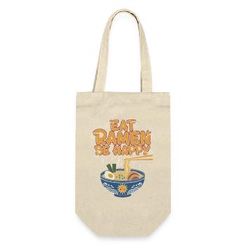 Ramen Glücksgefühl Illustration - Geschenkbeutel für Flaschen - Natur - Vorne