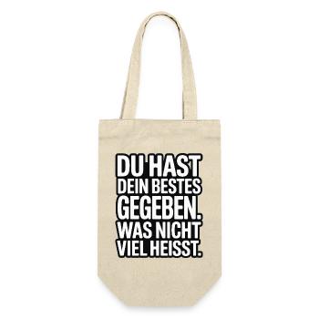 You did your best, which doesn't mean much - Gift Bag for Bottles - nature - Front