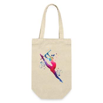 Gymnast with baton rhythmic gymnastics - Gift Bag for Bottles - nature - Front