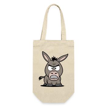 Angry Donkey Cartoon - Gift Bag for Bottles - nature - Front