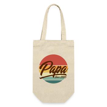 Papa depuis 2025 cadeau rétro vintage au coucher de soleil - Sac à bouteille - nature - Devant
