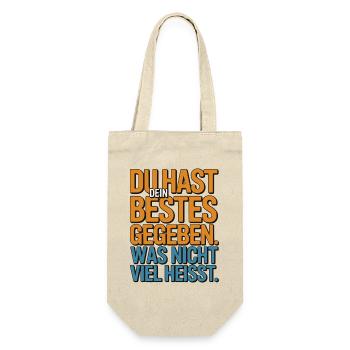 You did your best, which doesn't mean much - Gift Bag for Bottles - nature - Front