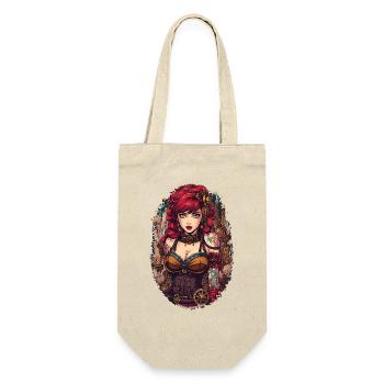 Steam Punk Beautiful Women Steampunk - Gift Bag for Bottles - nature - Front