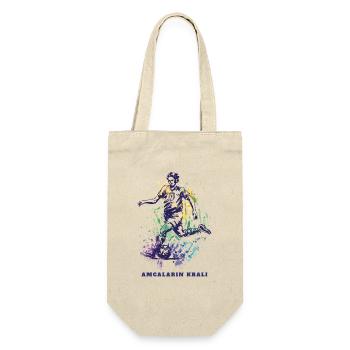 Amcalarin Krali Fußball Onkel Design - Geschenkbeutel für Flaschen - Natur - Vorne