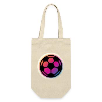 Fußball Ball - Geschenkbeutel für Flaschen - Natur - Vorne