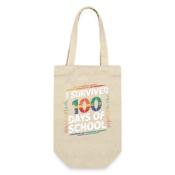 J’ai survécu à 100 jours d’école - Sac à bouteille - nature - Devant
