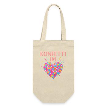 Carnival confetti in the heart of Shrovetide Carnival - Gift Bag for Bottles - nature - Front
