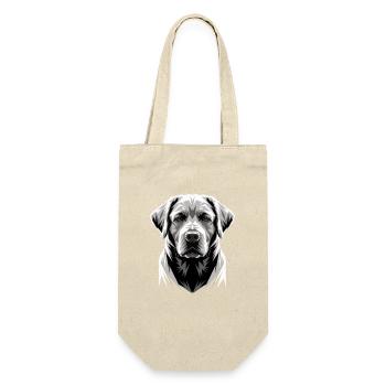 Labrador Retriever Hund Liebe Junge Süße Labradore - Geschenkbeutel für Flaschen - Natur - Vorne