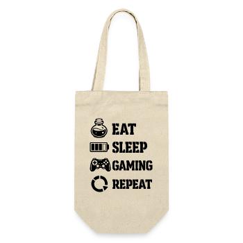 Eat Sleep Gaming Repeat – Pixel Symbolism - Gift Bag for Bottles - nature - Front