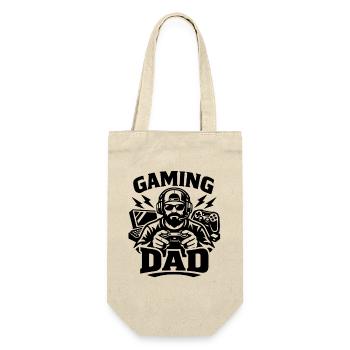 Gaming Dad - Gamer Geschenk - Geschenkbeutel für Flaschen - Natur - Vorne