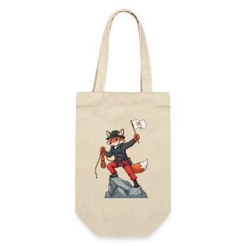 Wandern Berge Trekking Wanderer Outdoor Natur Wald - Geschenkbeutel für Flaschen - Natur - Vorne