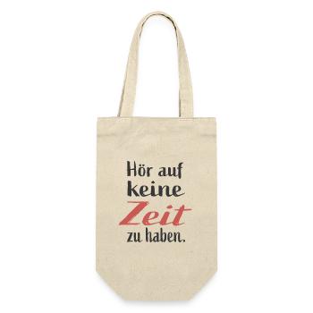 Time for people instead of excuses - Gift Bag for Bottles - nature - Front