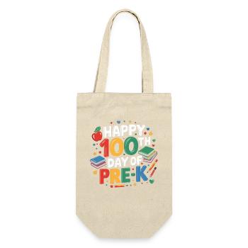 Happy 100th day of preschool - Gift Bag for Bottles - nature - Front