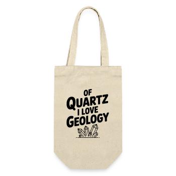 Von Quarz liebe ich Geologie - Geschenkbeutel für Flaschen - Natur - Vorne