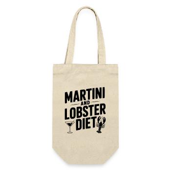 Martini- und Hummerdiät - Geschenkbeutel für Flaschen - Natur - Vorne
