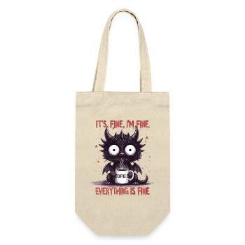 Its Fine Im Fine Coffee Dragon - Gift Bag for Bottles - nature - Front