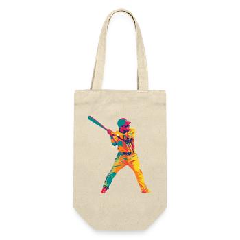 Pop Art Baseball Swing - Gift Bag for Bottles - nature - Front