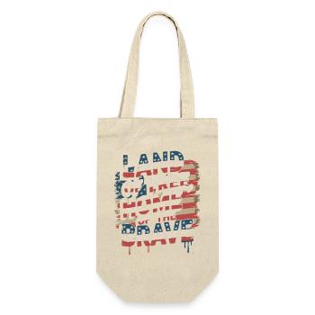 Land of the Free - USA Vintage Flag - Geschenkbeutel für Flaschen - Natur - Vorne