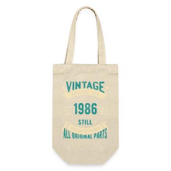 Vintage 1986 läuft immer noch stark - Geschenkbeutel für Flaschen - Natur - Vorne