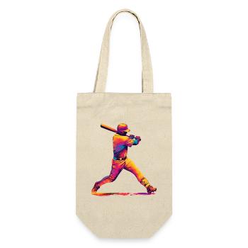 Pop Art Baseball Swing - Gift Bag for Bottles - nature - Front