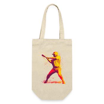 Baseball - Geschenkbeutel für Flaschen - Natur - Vorne