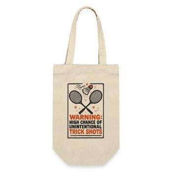 Tirs d’avertissement techniques | Humour du badminton - Sac à bouteille - nature - Devant
