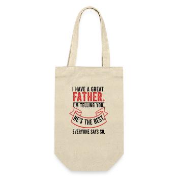 Best dad gift in the world for best dad - Gift Bag for Bottles - nature - Front