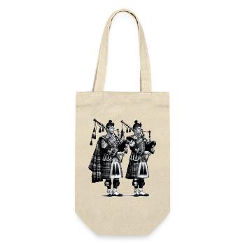 Duo de cornemuses en kilt - Sac à bouteille - nature - Devant