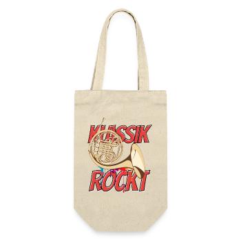 French Horn Classical Rocks Orchestra Horn Player - Gift Bag for Bottles - nature - Front