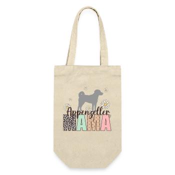 Appenzeller Mountain Dog Mom with Flowers - Gift Bag for Bottles - nature - Front