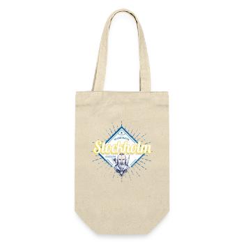 Stockholm Hauptstadt Schweden Wikinger Souvenir - Geschenkbeutel für Flaschen - Natur - Vorne