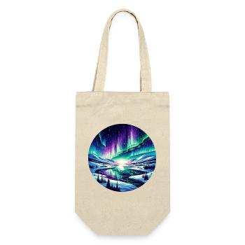 Nordlichtlandschaft am Eisfluss - Gift Bag for Bottles - nature - Front
