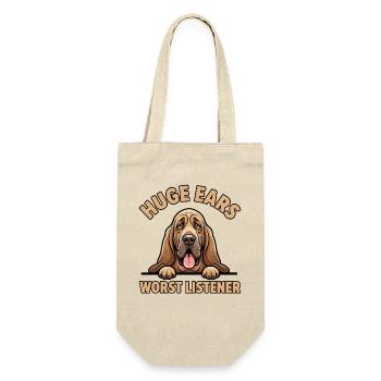 Bloodhound, Huge Ears Worst Listener - Gift Bag for Bottles - nature - Front