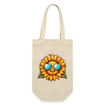Rayon de soleil avec motif lunettes de soleil - Sac à bouteille - nature - Devant