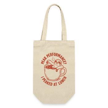 Performance maximale à l’heure du déjeuner | Blague sur l’épuisement - Sac à bouteille - nature - Devant