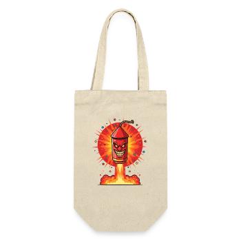 Laughing rocket in the fire - Gift Bag for Bottles - nature - Front
