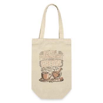 Retail Pharmacist Before Prescription Coffee Lover - Geschenkbeutel für Flaschen - Natur - Vorne