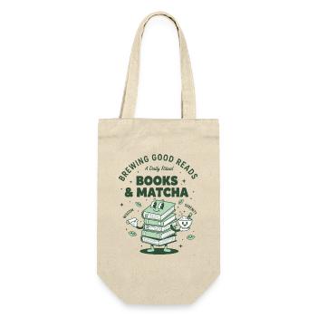 Books And Matcha Brewing Good Reads Matcha Tea - Geschenkbeutel für Flaschen - Natur - Vorne
