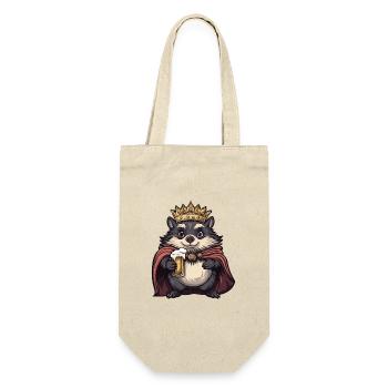 Hedgehog Beer King - Gift Bag for Bottles - nature - Front