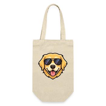 Cool Dog with Sunglasses Motif - Gift Bag for Bottles - nature - Front