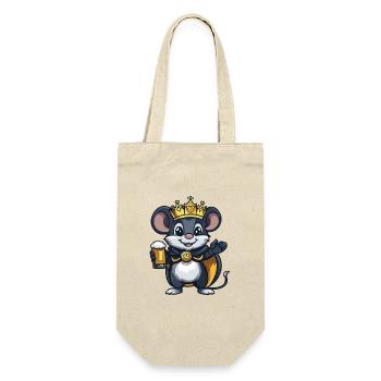 Mouse Beer King - Gift Bag for Bottles - nature - Front