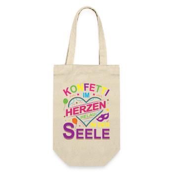 Confetti in the heart Helau in the soul - Gift Bag for Bottles - nature - Front