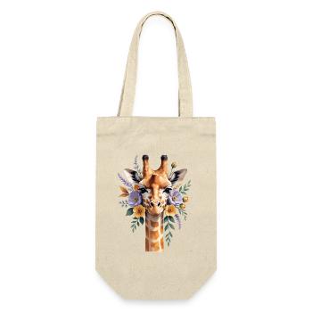 Giraffe with flower wreath - Gift Bag for Bottles - nature - Front