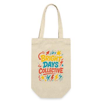 Bright Days Collective – Retro Typography - Gift Bag for Bottles - nature - Front